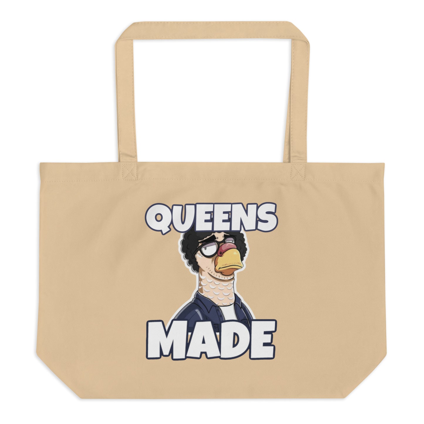 QUEENS MADE shock jock tote bag