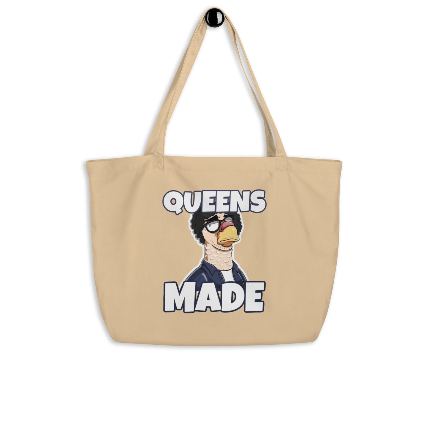 QUEENS MADE shock jock tote bag